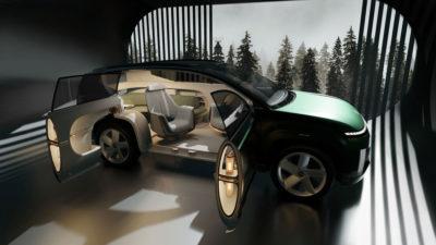 Elektroauto Hyundai Seven ohne B-Säule mit Wohnzimmer-artigem Innenraum